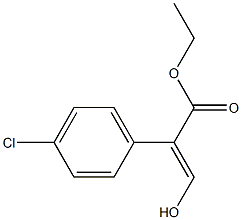 3-hydroxy-2-(4-chlorophenyl)acrylic acid ethyl ester 结构式