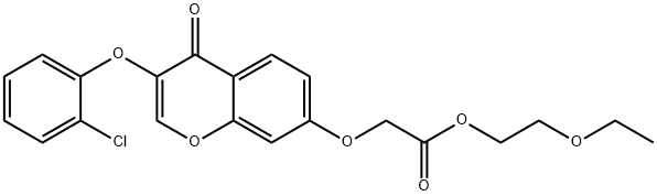 2-ethoxyethyl {[3-(2-chlorophenoxy)-4-oxo-4H-chromen-7-yl]oxy}acetate 结构式