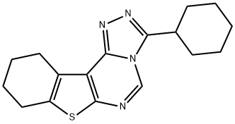 3-cyclohexyl-8,9,10,11-tetrahydro[1]benzothieno[3,2-e][1,2,4]triazolo[4,3-c]pyrimidine 结构式