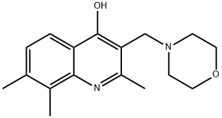 2,7,8-trimethyl-3-(4-morpholinylmethyl)-4-quinolinol 结构式