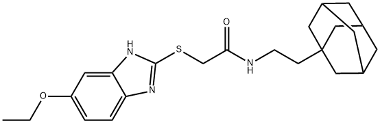 2-[(5-ethoxy-1H-benzimidazol-2-yl)sulfanyl]-N-[2-(tricyclo[3.3.1.1~3,7~]dec-1-yl)ethyl]acetamide 结构式