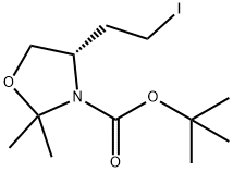 (S)-N-BOC-2,2-二甲基-4-(2-碘乙基)噁唑烷 结构式