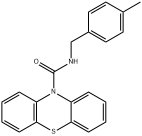 N-(4-methylbenzyl)-10H-phenothiazine-10-carboxamide 结构式