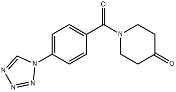 1-{[4-(1H-tetrazol-1-yl)phenyl]carbonyl}piperidin-4-one 结构式