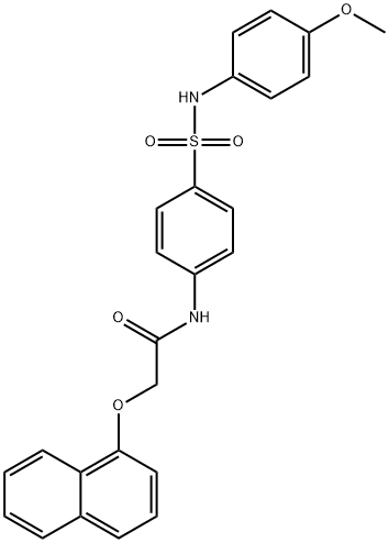 N-(4-{[(4-methoxyphenyl)amino]sulfonyl}phenyl)-2-(1-naphthyloxy)acetamide 结构式