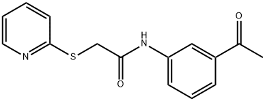 N-(3-acetylphenyl)-2-(pyridin-2-ylsulfanyl)acetamide 结构式