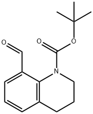 tert-butyl 8-formyl-3,4-dihydroquinoline-1(2H)-carboxylate 结构式