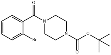 1-BOC-4-(2-溴苯甲酰基)哌嗪 结构式