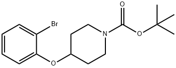 4-(2-溴苯氧基)哌啶-1-羧酸叔丁酯 结构式