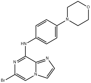 (6-溴-咪唑并[1,2-A]吡嗪-8-基)-(4-吗啉-4-基-苯基)-胺 结构式