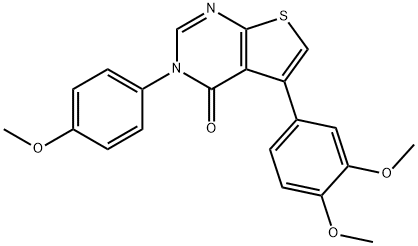 5-(3,4-dimethoxyphenyl)-3-(4-methoxyphenyl)thieno[2,3-d]pyrimidin-4(3H)-one 结构式