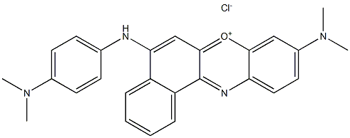 9-(dimethylamino)-5-((4-(dimethylamino)phenyl)amino)benzo[a]phenoxazin-7-ium chloride 结构式
