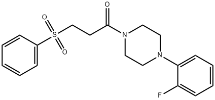 1-[4-(2-fluorophenyl)piperazin-1-yl]-3-(phenylsulfonyl)propan-1-one 结构式