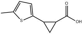 2-(5-甲基噻吩-2-基)环丙烷-1-羧酸 结构式