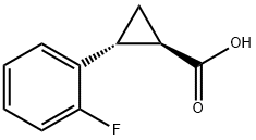 (1R,2R)-2-(2-氟苯基)环丙烷甲酸 结构式