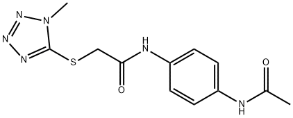 N-[4-(acetylamino)phenyl]-2-[(1-methyl-1H-tetrazol-5-yl)sulfanyl]acetamide 结构式