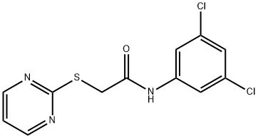 N-(3,5-dichlorophenyl)-2-(pyrimidin-2-ylsulfanyl)acetamide 结构式