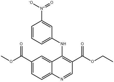 3-ethyl 6-methyl 4-{3-nitroanilino}-3,6-quinolinedicarboxylate 结构式