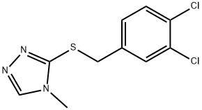 3-[(3,4-dichlorobenzyl)sulfanyl]-4-methyl-4H-1,2,4-triazole 结构式