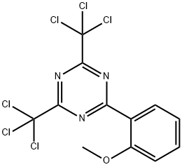 2-(2-甲氧基苯基)-4,6-双(三氯甲基)-1,3,5-三嗪 结构式