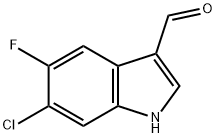 5-氟-6-氯吲哚-3-甲醛 结构式