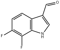 6,7-二氟吲哚-3-甲醛 结构式