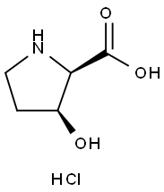 (2R,3S)-3-羟基吡咯烷-2-羧酸盐酸盐 结构式