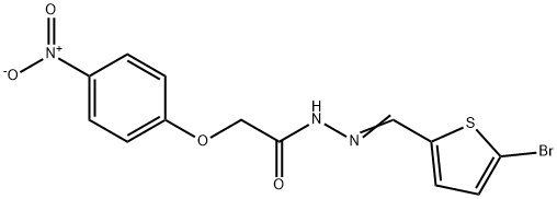 N'-[(5-bromo-2-thienyl)methylene]-2-(4-nitrophenoxy)acetohydrazide 结构式