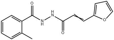 N'-[(2E)-3-(furan-2-yl)prop-2-enoyl]-2-methylbenzohydrazide 结构式