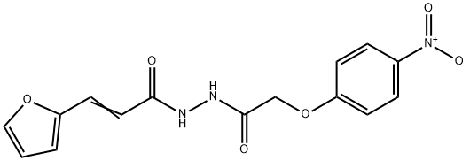 (2E)-3-(furan-2-yl)-N'-[(4-nitrophenoxy)acetyl]prop-2-enehydrazide 结构式