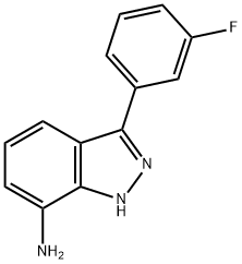 3-(3-Fluorophenyl)-1H-indazol-7-amine 结构式