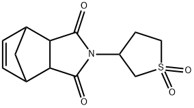 2-(1,1-dioxidotetrahydro-3-thienyl)-3a,4,7,7a-tetrahydro-1H-4,7-methanoisoindole-1,3-dione 结构式