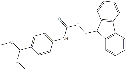 (9H-fluoren-9-yl)methyl (4-(dimethoxymethyl)phenyl)carbamate 结构式