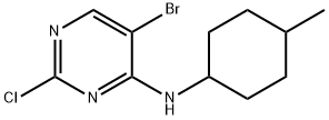 5-bromo-2-chloro-N-(4-methylcyclohexyl)pyrimidin-4-amine 结构式