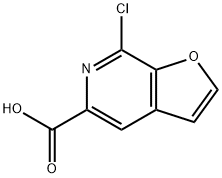 7-chlorofuro[2,3-c]pyridine-5-carboxylic acid 结构式