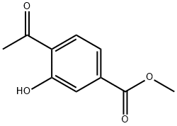 4-乙酰基-3-羟基苯甲酸甲酯 结构式