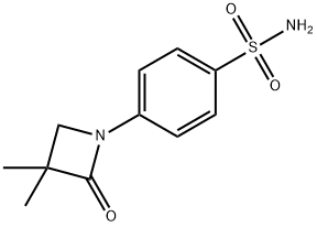 4-(3,3-二甲基-2-氧代氮杂环丁烷-1-基)苯磺酰胺 结构式