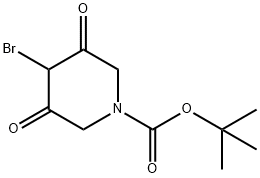 4-溴-3,5-二氧代哌啶-1-羧酸叔丁酯 结构式