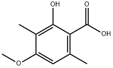 2-羟基-4-甲氧基-3,6-二甲基苯甲酸 结构式