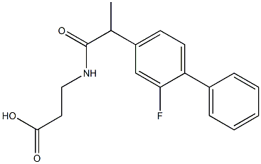 N-[2-(2-fluorobiphenyl-4-yl)propanoyl]-beta-alanine 结构式