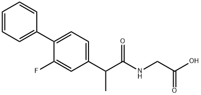 2-[2-(3-fluoro-4-phenylphenyl)propanoylamino]acetic acid 结构式