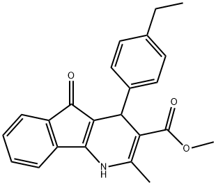 methyl 4-(4-ethylphenyl)-2-methyl-5-oxo-4,5-dihydro-1H-indeno[1,2-b]pyridine-3-carboxylate 结构式