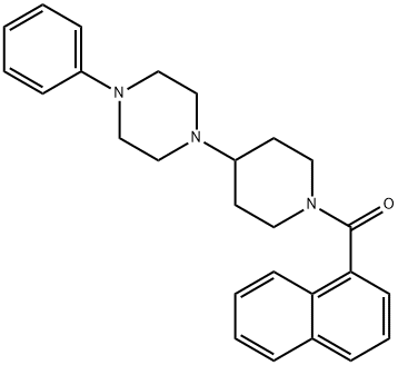 1-[1-(1-naphthoyl)-4-piperidinyl]-4-phenylpiperazine 结构式