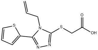 {[4-allyl-5-(2-thienyl)-4H-1,2,4-triazol-3-yl]sulfanyl}acetic acid 结构式