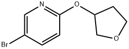 5-bromo-2-[(tetrahydro-3-furanyl)oxy]Pyridine 结构式