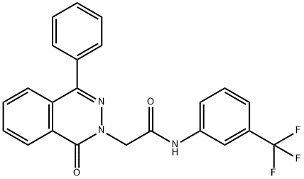 2-(1-oxo-4-phenylphthalazin-2(1H)-yl)-N-[3-(trifluoromethyl)phenyl]acetamide 结构式