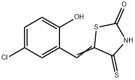 5-(5-chloro-2-hydroxybenzylidene)-4-thioxo-1,3-thiazolidin-2-one 结构式