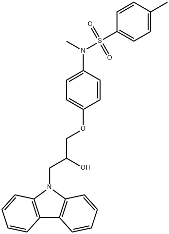 N-{4-[3-(9H-carbazol-9-yl)-2-hydroxypropoxy]phenyl}-N,4-dimethylbenzenesulfonamide 结构式