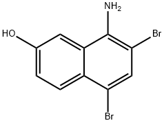 8-amino-5,7-dibromo-2-Naphthalenol 结构式