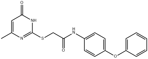 2-[(4-hydroxy-6-methylpyrimidin-2-yl)sulfanyl]-N-(4-phenoxyphenyl)acetamide 结构式